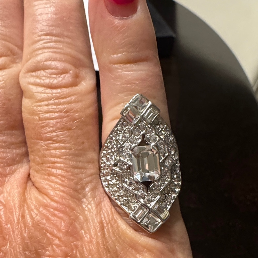 Sterling Silver and Diamond Ring